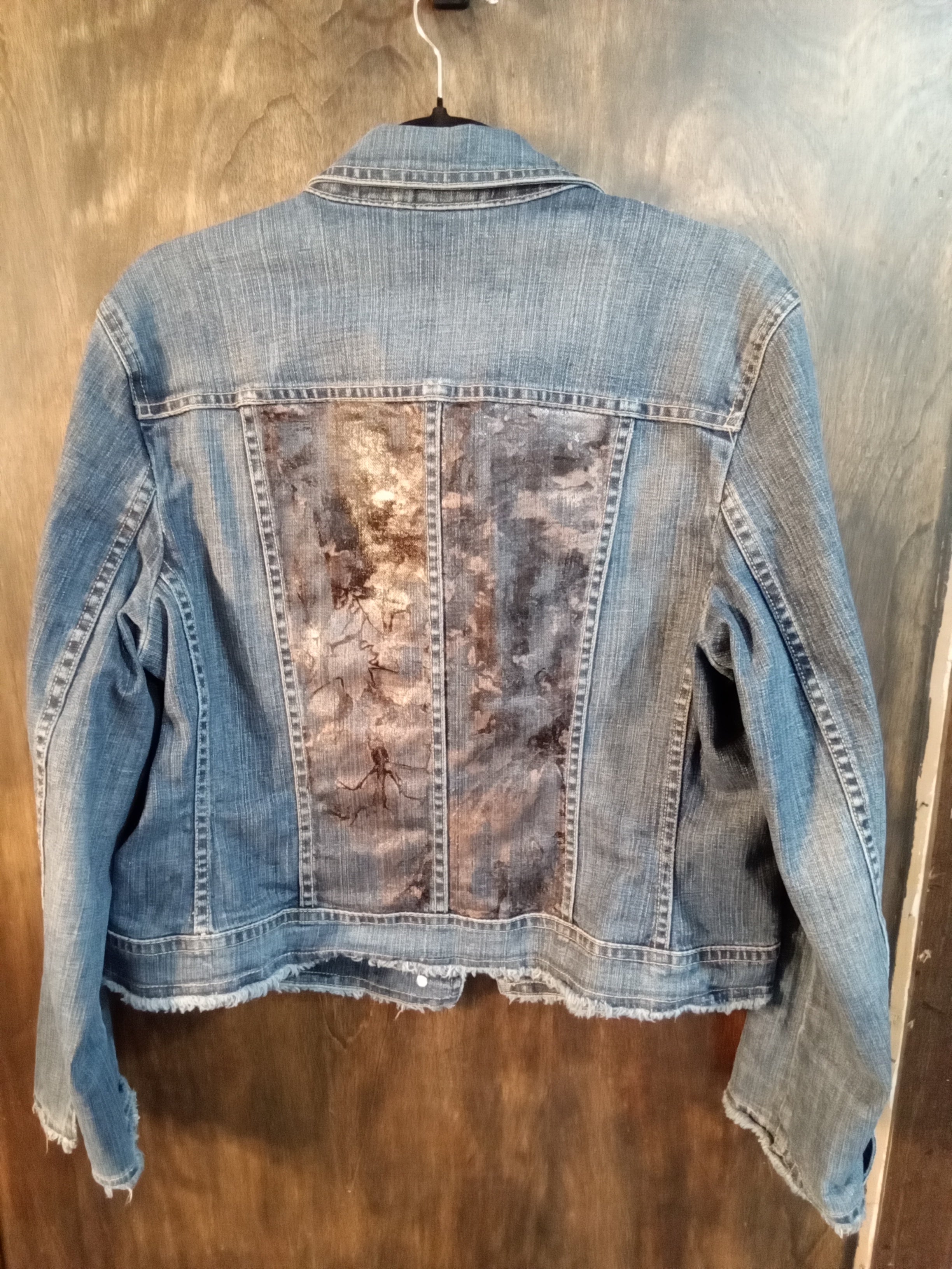 Rose Foiled Jean Jacket