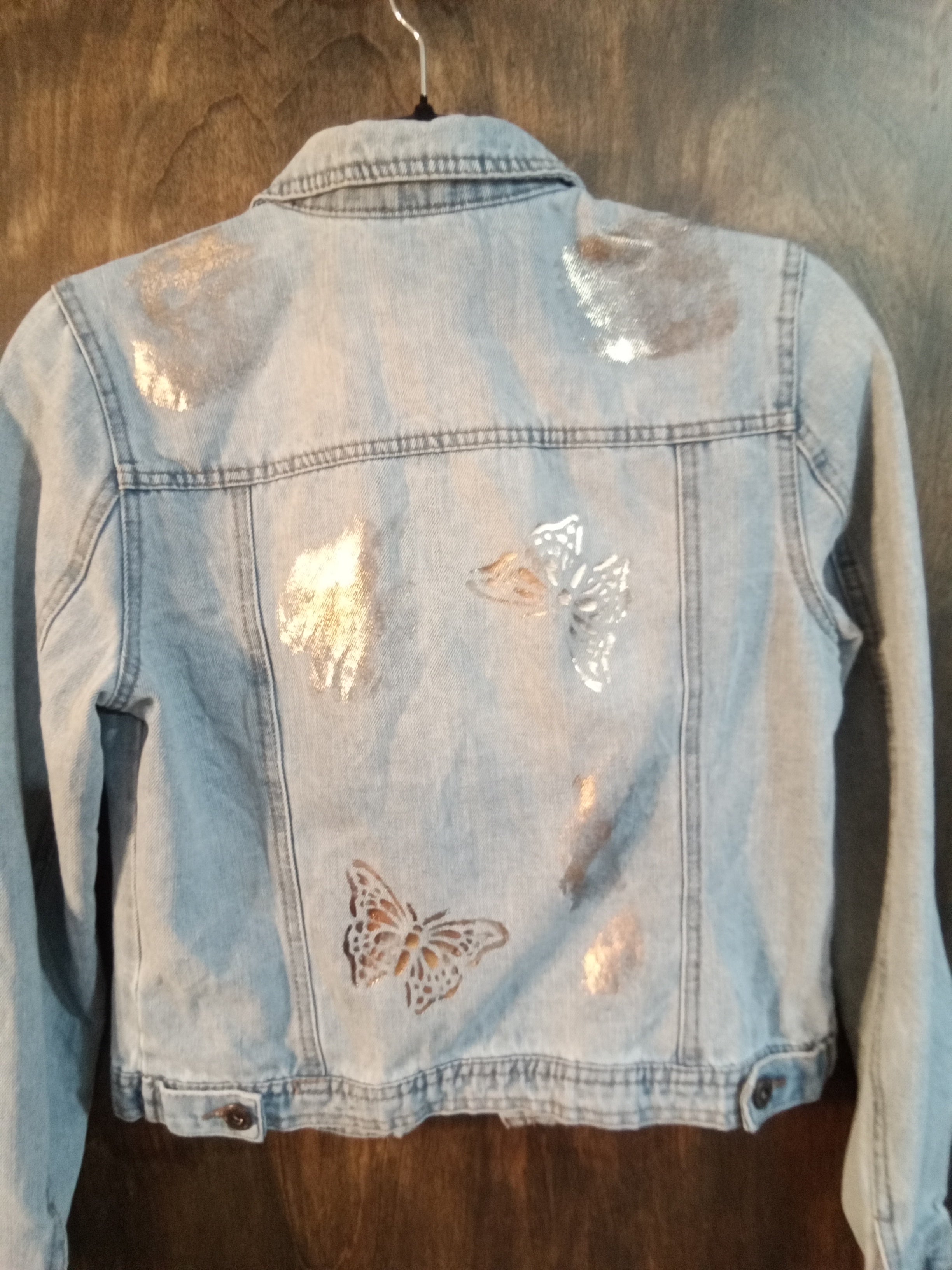 Butterflies and Sparkles Jean Jacket