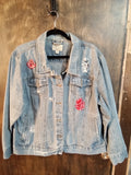 Bandana Distressed Jean Jacket