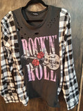 rock n Roll T-shirt Flannel Combo