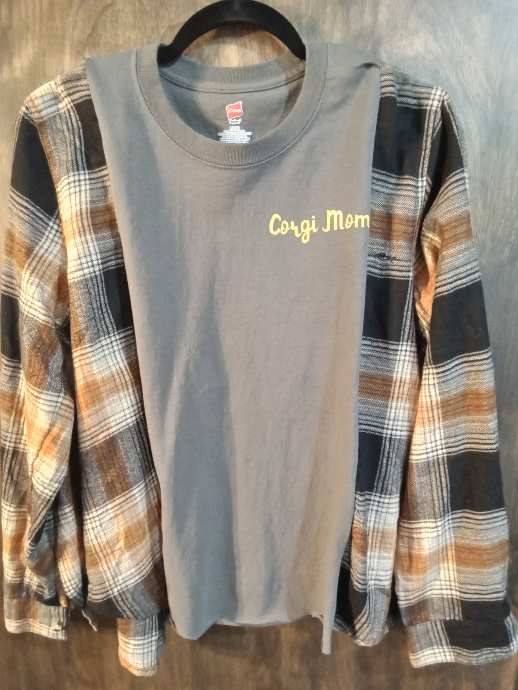 Corgi Mom T-shirt Flannel Combo
