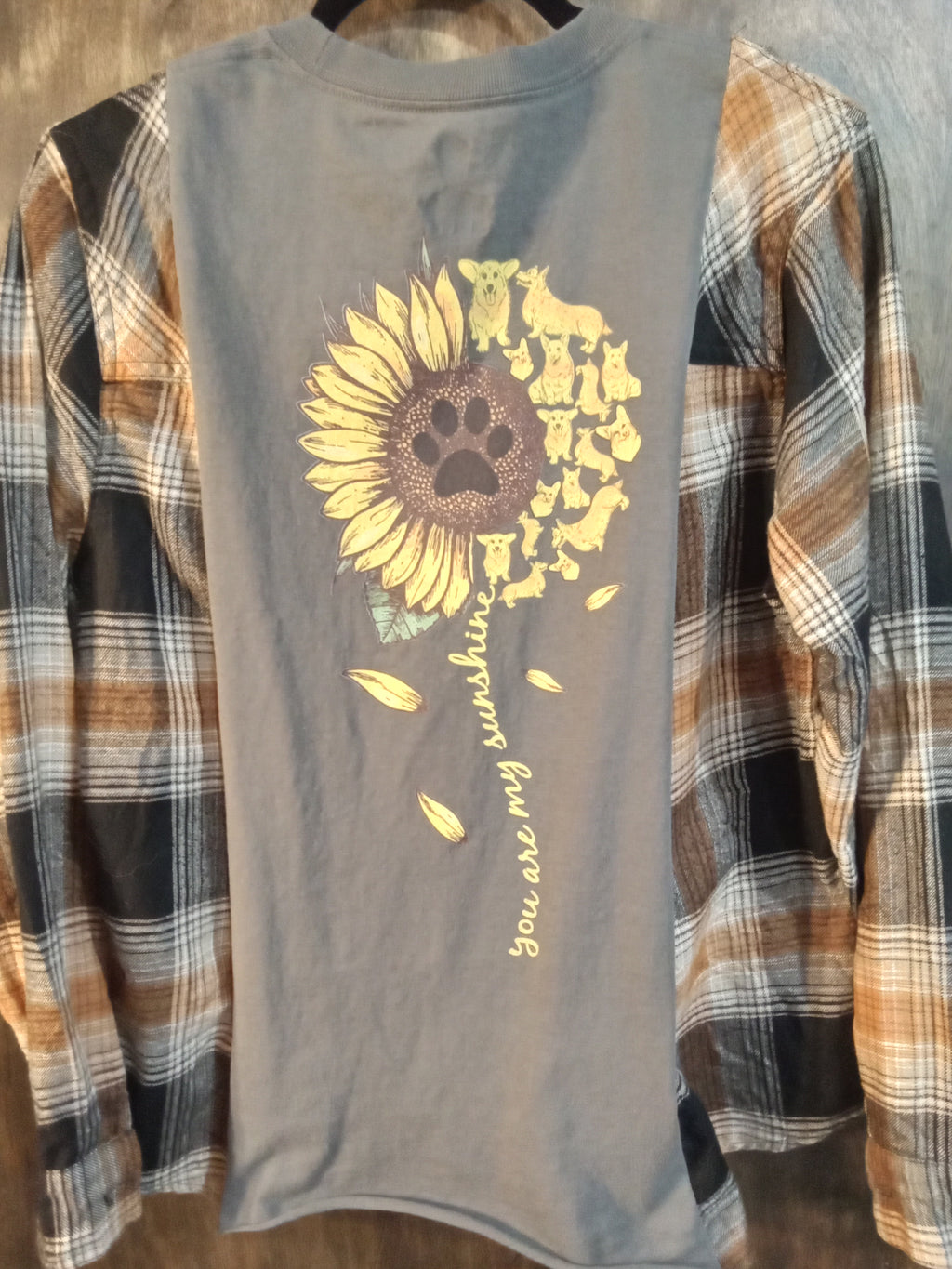 Corgi Mom T-shirt Flannel Combo